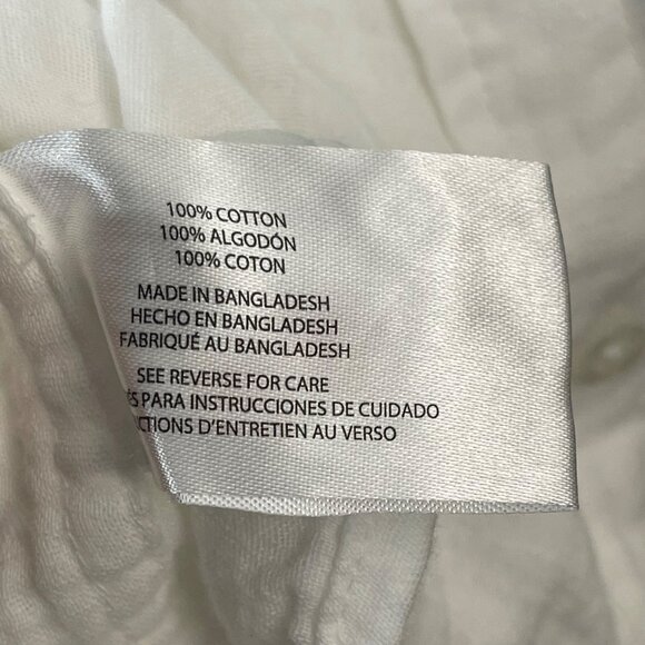 GAP White XXL Long-Sleeve Button-Up Shirt With Front Pockets For Women - Picture 9 of 12